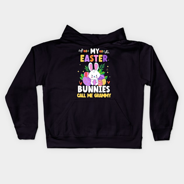 My Easter Bunnies call me grammy Kids Hoodie by Printashopus